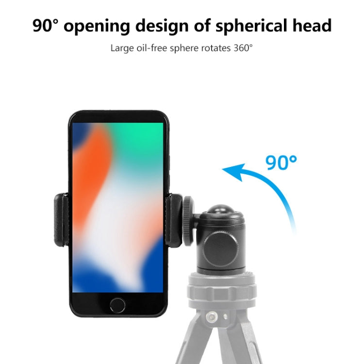 BEXIN K18A Mini testa a sfera panoramica in metallo con rotazione di 360 gradi, K18A