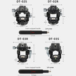 BEXIN DT-02R/S Testa fluida con azione treppiede panoramica 2D a 720 gradi per carichi pesanti con piastra a sgancio rapido, DT-02R/S
