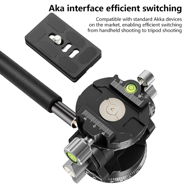 BEXIN DT-02R/S Testa fluida con azione treppiede panoramica 2D a 720 gradi per carichi pesanti con piastra a sgancio rapido, DT-02R/S