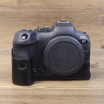 Per Canon EOS R7 Base mezza custodia per fotocamera in pelle PU con filettatura da 1/4 di pollice, For Canon EOS R7