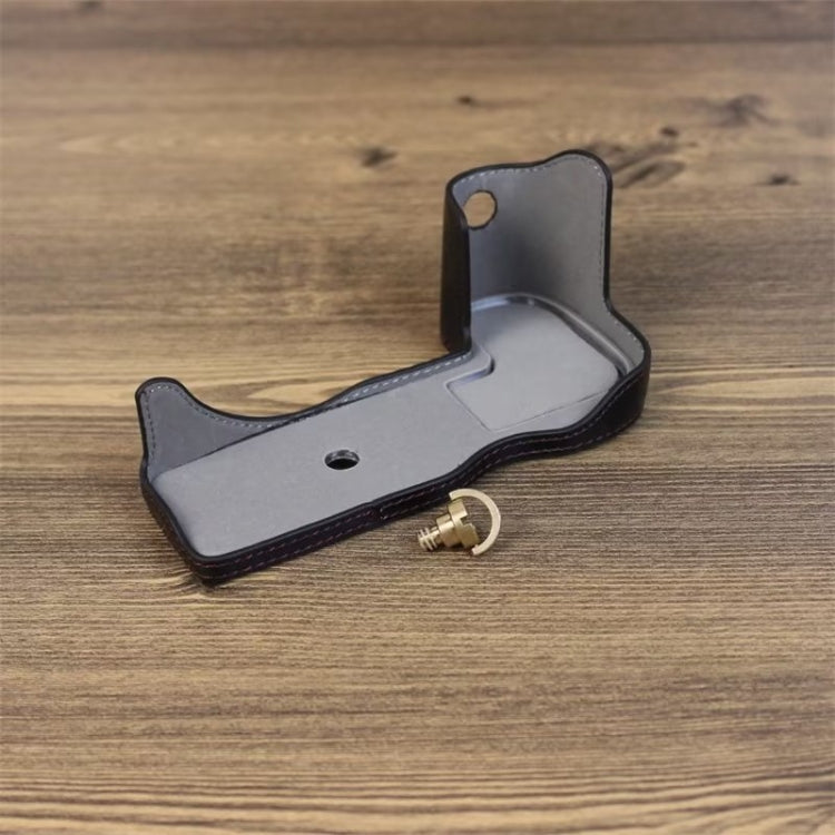 Per Canon EOS R7 Base mezza custodia per fotocamera in pelle PU con filettatura da 1/4 di pollice, For Canon EOS R7