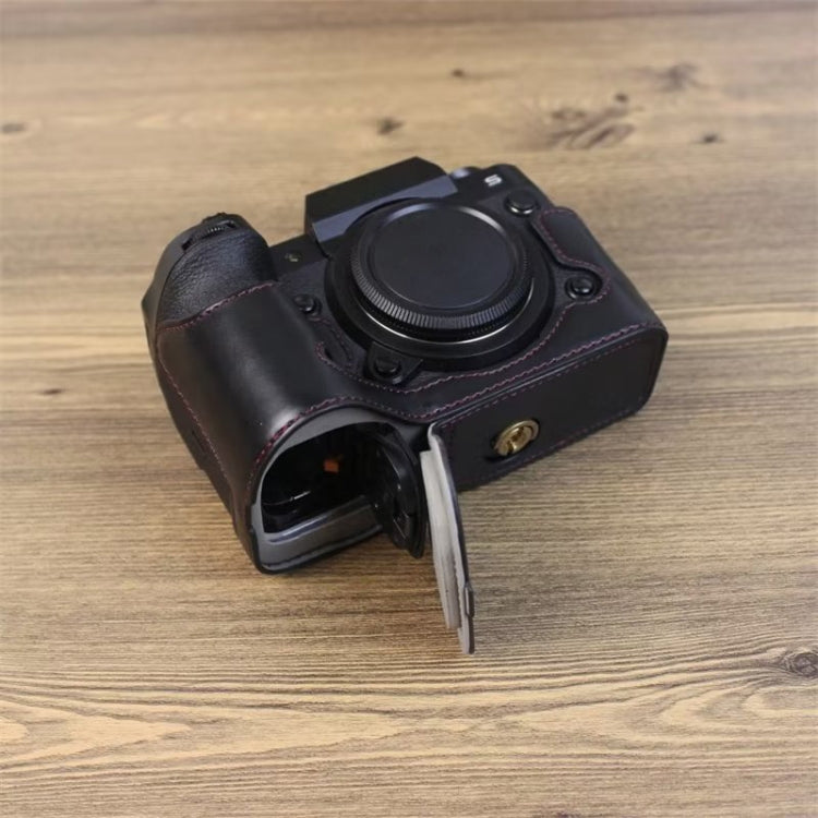 Per Fujifilm XH2S Base mezza custodia per fotocamera in pelle PU con filettatura da 1/4 di pollice, For Fujifilm XH2S