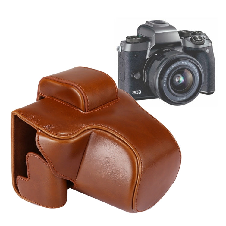Custodia in pelle PU per fotocamera full body con cinturino per Canon EOS M5, For EOS M5