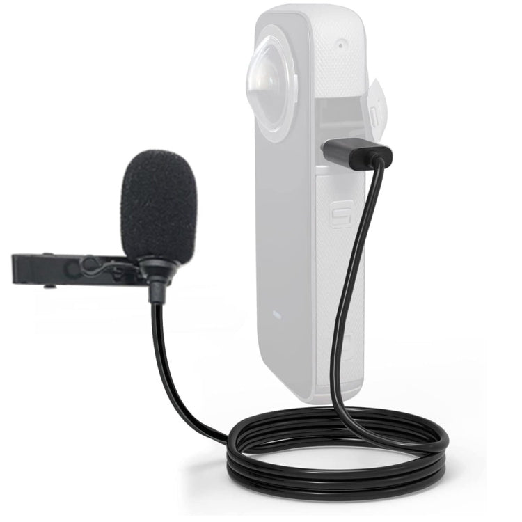 Per microfono di registrazione Lavalier Clip Type-C Insta360 ONE X2, For Insta360 ONE X2