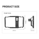 YELANGU LW-B01-1 Vlogging Trasmissione in diretta Smartphone Video Rig Gabbia metallica, LW-B01-1