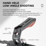 YELANGU LW-B01-3 Stabilizzatore video portatile Maniglia superiore con scarpe fredde per gabbia LW-B01, LW-B01-3