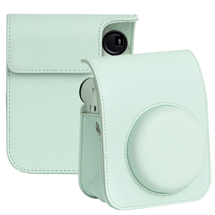 Per FUJIFILM instax mini 12 Borsa per fotocamera con custodia in pelle per tutto il corpo con cinturino