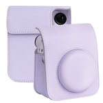 Per FUJIFILM instax mini 12 Borsa per fotocamera con custodia in pelle per tutto il corpo con cinturino
