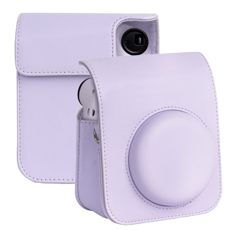 Per FUJIFILM instax mini 12 Borsa per fotocamera con custodia in pelle per tutto il corpo con cinturino