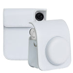 Per FUJIFILM instax mini 12 Borsa per fotocamera con custodia in pelle per tutto il corpo con cinturino