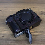 Per FUJIFILM X-T5 Base mezza custodia per fotocamera in pelle PU con filettatura da 1/4 di pollice, For FUJIFILM X-T5