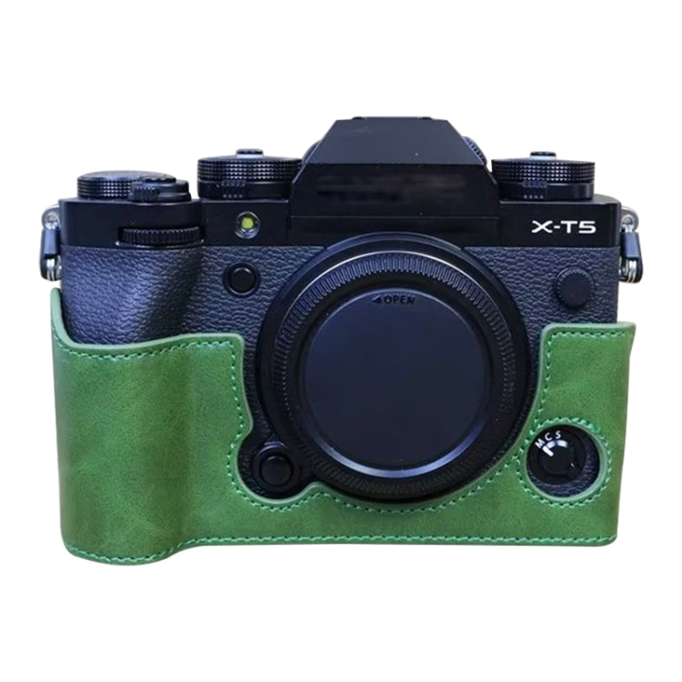 Per FUJIFILM X-T5 Base mezza custodia per fotocamera in pelle PU con filettatura da 1/4 di pollice, For FUJIFILM X-T5