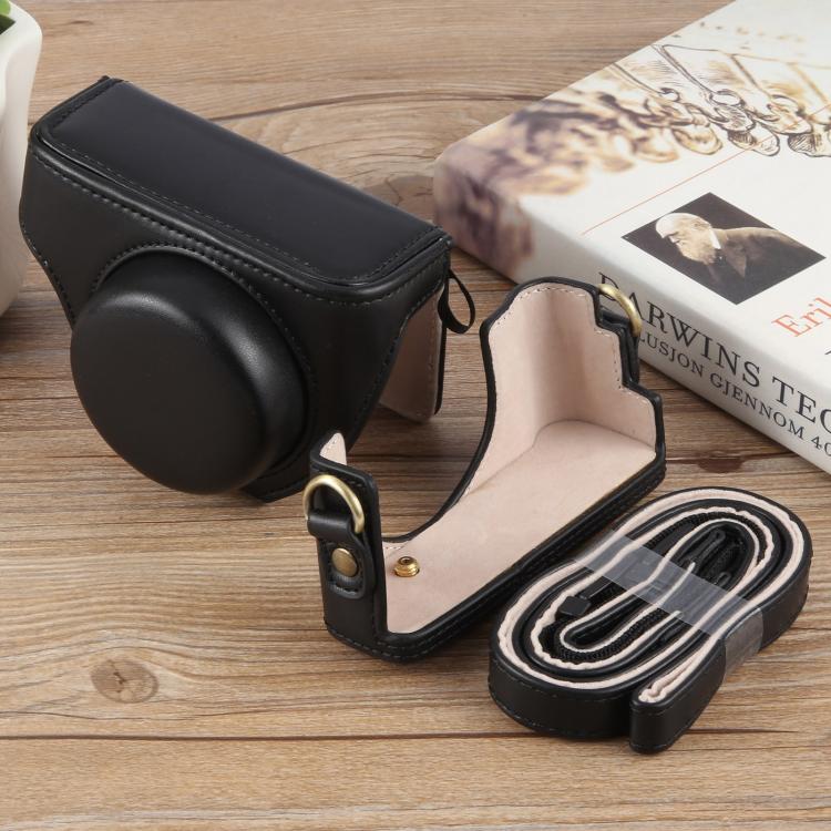 Per Sony ZV-1F Vlog Camera Borsa per fotocamera in pelle per tutto il corpo con cinturino, For Sony ZV-1F