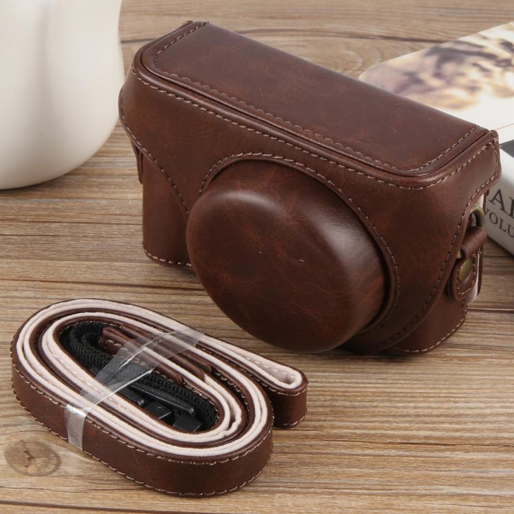 Per Sony ZV-1F Vlog Camera Borsa per fotocamera in pelle per tutto il corpo con cinturino, For Sony ZV-1F