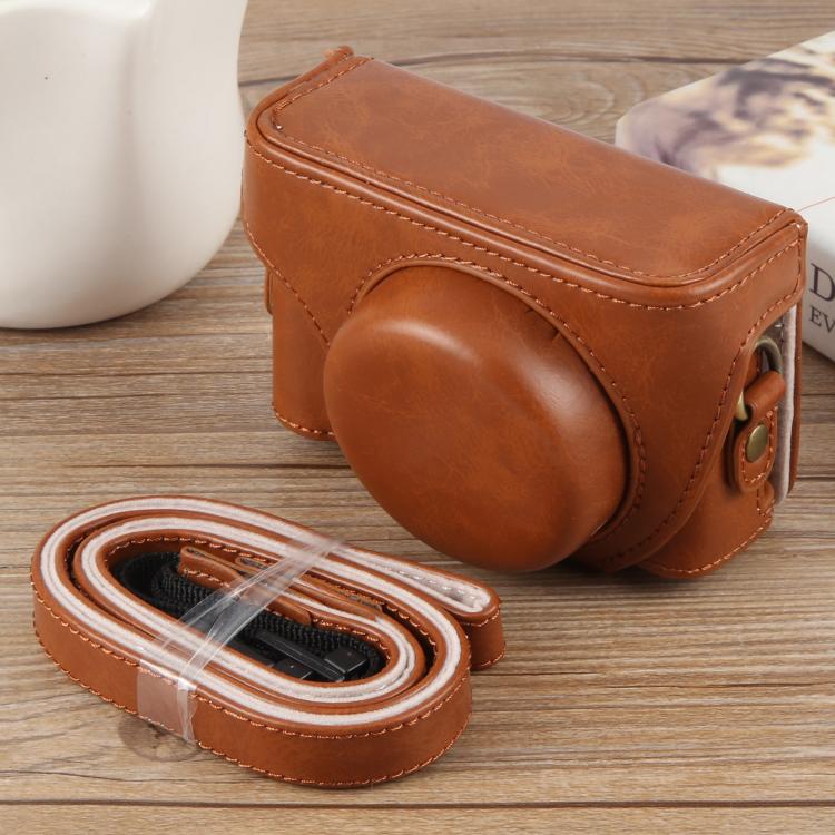 Per Sony ZV-1F Vlog Camera Borsa per fotocamera in pelle per tutto il corpo con cinturino, For Sony ZV-1F