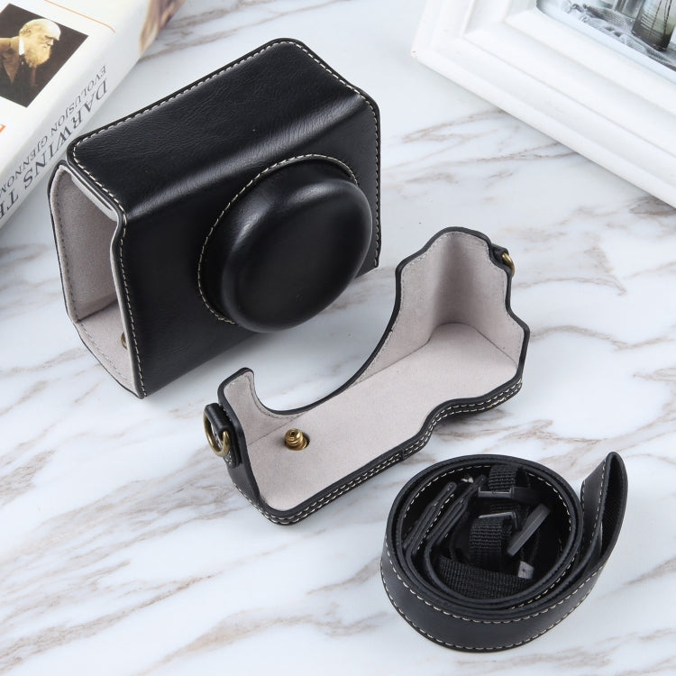 Per Sony ZV-1F Vlog Camera Borsa per fotocamera in pelle magnetica per tutto il corpo con cinturino, For Sony ZV-1F with Magnetic