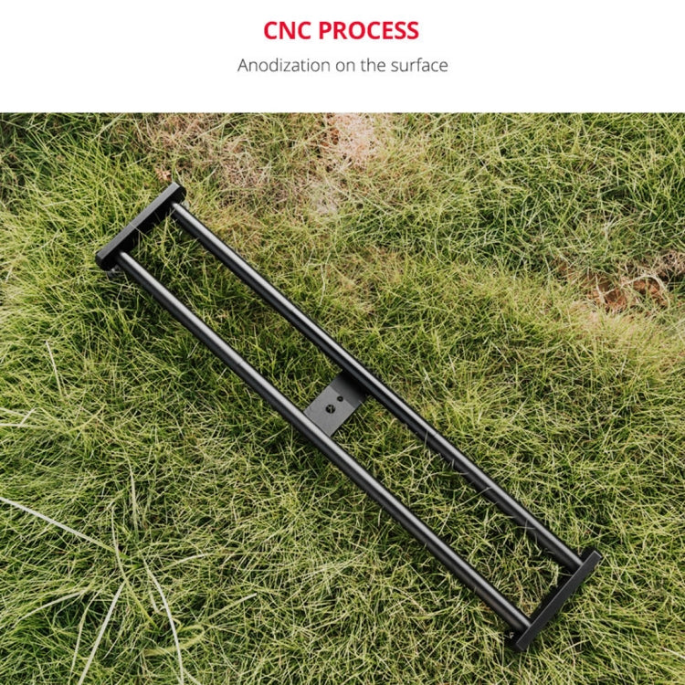 YELANGU YLG0119A Binario di scorrimento per giunzioni da 60 cm + Fibbia per binario per carrello per fotocamere reflex / videocamere, 60cm Rail Track + Rail Buckle