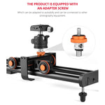 YELANGU YLG0119A Binario di scorrimento per giunzioni da 60 cm + Fibbia per binario per carrello per fotocamere reflex / videocamere, 60cm Rail Track + Rail Buckle