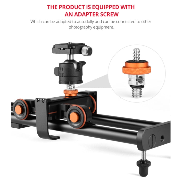 YELANGU YLG0119A Binario di scorrimento per giunzioni da 60 cm + Fibbia per binario per carrello per fotocamere reflex / videocamere, 60cm Rail Track + Rail Buckle