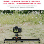 YELANGU YLG0119A Binario di scorrimento per giunzioni da 60 cm + Fibbia per binario per carrello per fotocamere reflex / videocamere, 60cm Rail Track + Rail Buckle
