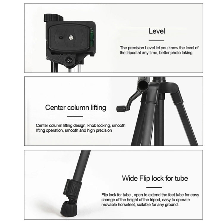 3388 Supporto per fotocamera SLR DV con treppiede per selfie dal vivo per telefono portatile da 1,3 m, 3388 1.3m