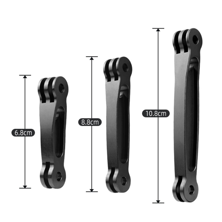Estensore per braccio di estensione in alluminio congiunto per GoPro Hero11 Black / HERO10 Black / HERO9 Black /HERO8 / HERO7 /6 /5 /5 Session /4 Session /4 /3+ /3 /2 /1, Insta360 ONE R, DJI Osmo Action eAltre action camera, lunghezza: 10,8 cm, 10.8cm