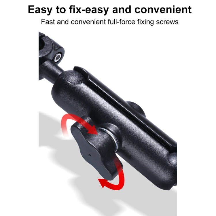 Supporto fisso per manubrio anteriore auto Ballhead da 21 mm con adattatore per treppiede e vite per GoPro Hero11 Nero / HERO10 Nero /9 Nero /8 Nero /7 /6 /5 /5 Sessione /4 Sessione /4 /3+ /3 /2 /1, DJI Osmo Action e altre action camera, 21mm 16.3cm