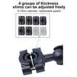 Supporto fisso per manubrio anteriore auto Ballhead da 21 mm con adattatore per treppiede e vite per GoPro Hero11 Nero / HERO10 Nero /9 Nero /8 Nero /7 /6 /5 /5 Sessione /4 Sessione /4 /3+ /3 /2 /1, DJI Osmo Action e altre action camera, 21mm 16.3cm