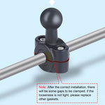 Supporto fisso per manubrio anteriore auto Ballhead da 21 mm con adattatore per treppiede e vite per GoPro Hero11 Nero / HERO10 Nero /9 Nero /8 Nero /7 /6 /5 /5 Sessione /4 Sessione /4 /3+ /3 /2 /1, DJI Osmo Action e altre action camera, 21mm 16.3cm