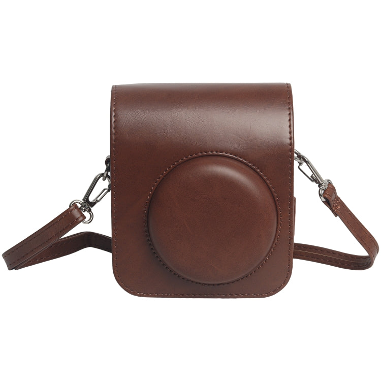 Per FUJIFILM Instax mini 12 Custodia in pelle Borsa per fotocamera a corpo intero con tracolla, For FUJIFILM Instax mini 12