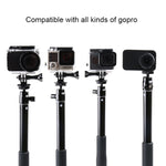 Supporto per treppiede pieghevole con impugnatura da 30-93 cm Monopiede multifunzionale per selfie stick per GoPro Hero11 Black / HERO10 Black / HERO9 Black /HERO8 / HERO7 /6 /5 /5 Session /4 Session /4 /3+ /3 /2 /1, Insta360ONE R, DJI Osmo Action e al...