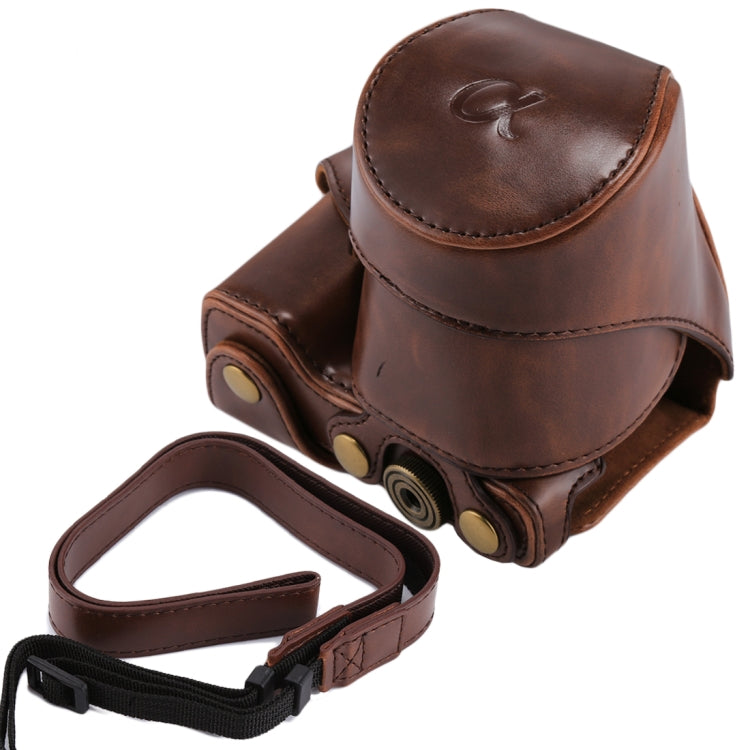 Custodia in pelle PU per fotocamera full body con cinturino per Sony NEX 5N / 5R / 5T (obiettivo 16-50mm / 18-55mm), For Sony NEX 5N