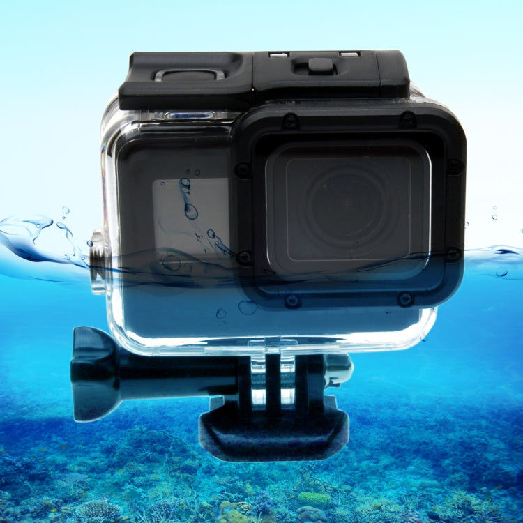 Per GoPro HERO6 /5 Custodia protettiva impermeabile da 30 m + copertura posteriore cava con fibbia di montaggio e vite di base, non è necessario smontare l'obiettivo (GP413), Housing Case+ Back cover