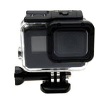 Per GoPro HERO6 /5 Custodia protettiva impermeabile da 30 m + copertura posteriore cava con fibbia di montaggio e vite di base, non è necessario smontare l'obiettivo (GP413), Housing Case+ Back cover