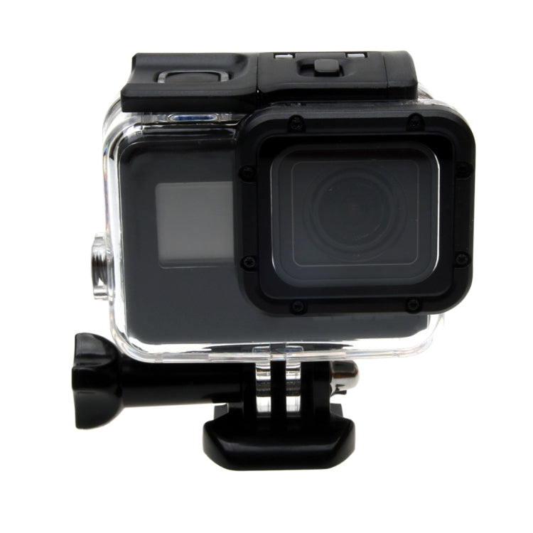 Per GoPro HERO6 /5 Custodia protettiva impermeabile da 30 m + copertura posteriore cava con fibbia di montaggio e vite di base, non è necessario smontare l'obiettivo (GP413), Housing Case+ Back cover