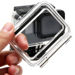 Per GoPro HERO6 /5 Custodia protettiva impermeabile da 30 m + copertura posteriore cava con fibbia di montaggio e vite di base, non è necessario smontare l'obiettivo (GP413), Housing Case+ Back cover