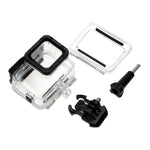 Per GoPro HERO6 /5 Custodia protettiva impermeabile da 30 m + copertura posteriore cava con fibbia di montaggio e vite di base, non è necessario smontare l'obiettivo (GP413), Housing Case+ Back cover