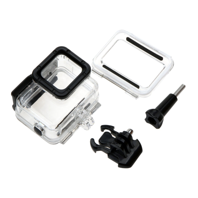 Per GoPro HERO6 /5 Custodia protettiva impermeabile da 30 m + copertura posteriore cava con fibbia di montaggio e vite di base, non è necessario smontare l'obiettivo (GP413), Housing Case+ Back cover