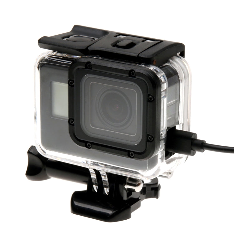 Per GoPro HERO6 /5 Custodia protettiva Skeleton + Cover posteriore cava con fibbia Montaggio base e vite, non è necessario smontare l'obiettivo, Hollow Back Cover
