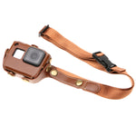 Per GoPro HERO7 Nero /6/5 Custodia in pelle PU con tracolla e pulsanti, PU Leather (Brown), PU Leather (Coffee), PU Leather (Black)
