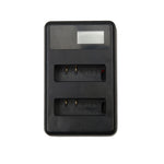 Caricabatterie doppio per schermo LCD con cavo USB per fotocamera sportiva Xiaoyi 4K, visualizza la capacità di ricarica (XM47), LCD Screen Battery Charger