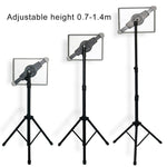 Supporto per tablet con supporto da pavimento per treppiede con montaggio universale per iPad e tablet e laptop da 7-12 pollici