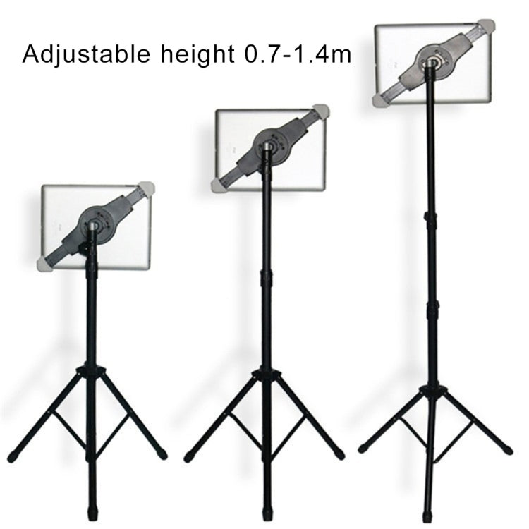 Supporto per tablet con supporto da pavimento per treppiede con montaggio universale per iPad e tablet e laptop da 7-12 pollici