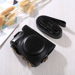 Custodia in pelle PU per fotocamera full body con cinturino per Canon G9X / G9X II, For G9X