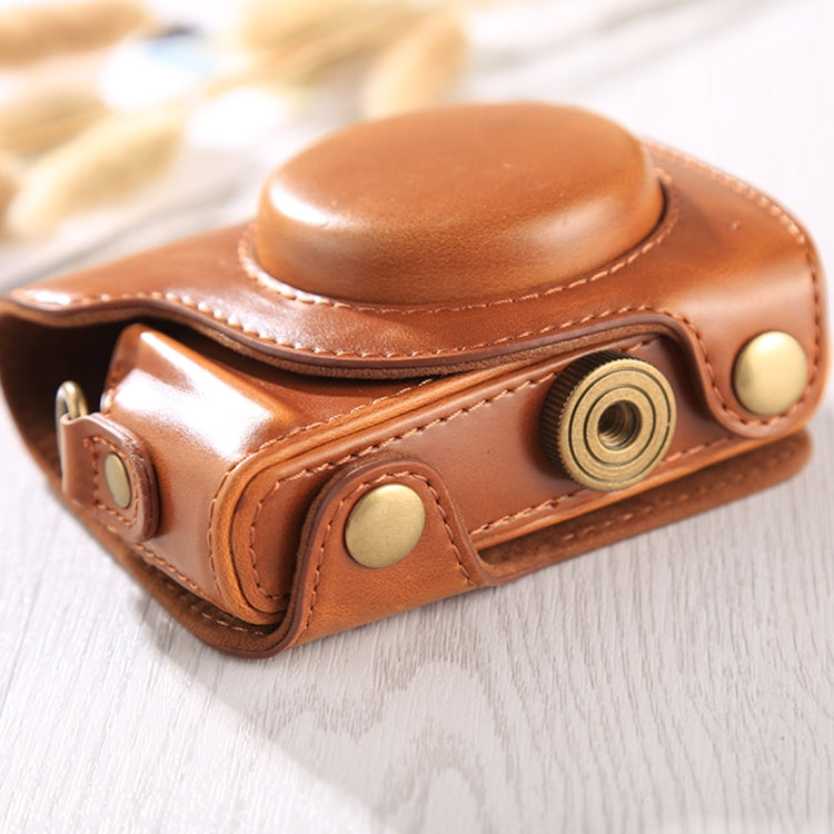 Custodia in pelle PU per fotocamera full body con cinturino per Canon G9X / G9X II, For G9X
