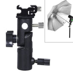 Staffa per ombrellone con supporto per flash multifunzione tipo E, carico massimo: 3 kg, E-bracket