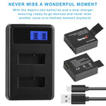 SJCAM SJ7000 / SJ6000 / SJ5000 / SJ4000 Batteria Schermo LCD Caricatore doppio per batterie, visualizza la capacità di ricarica, For SJCAM SJ7000