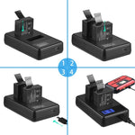 SJCAM SJ7000 / SJ6000 / SJ5000 / SJ4000 Batteria Schermo LCD Caricatore doppio per batterie, visualizza la capacità di ricarica, For SJCAM SJ7000