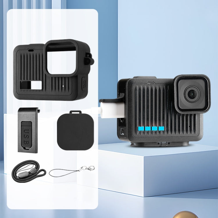 Custodia in silicone per GoPro HERO 2024 con copriobiettivo