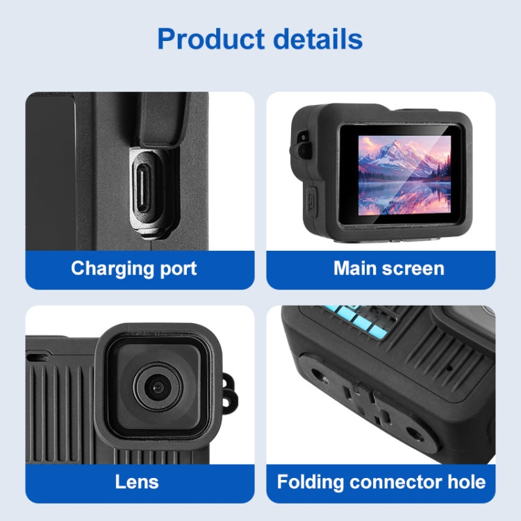 Custodia in silicone per GoPro HERO 2024 con copriobiettivo